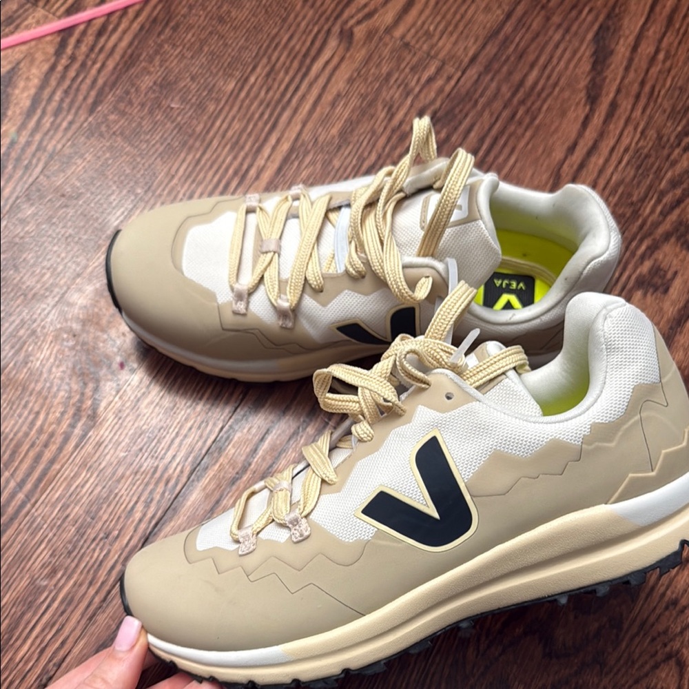 Veja Beige and Black Sneakers